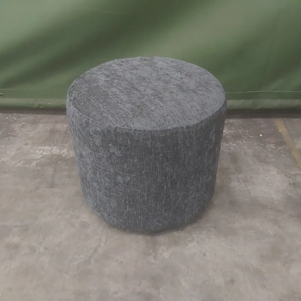 DESIGNER OSLO FABRIC UPHOLSTERED FOOTSTOOL - SLATE