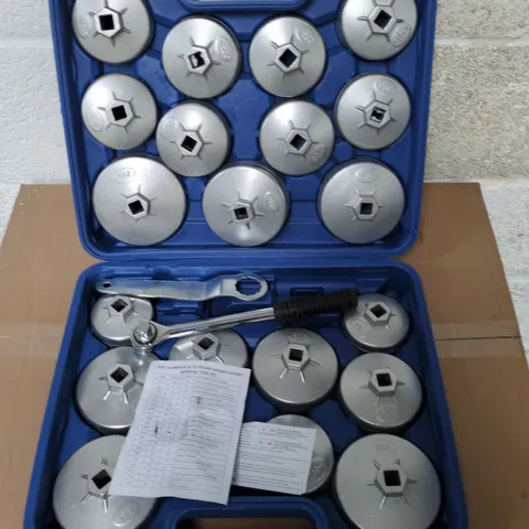 22 PIECE ALUMINUIM LIL FILTER CAP WRENCH XOCET REMOVAL TOOL SET