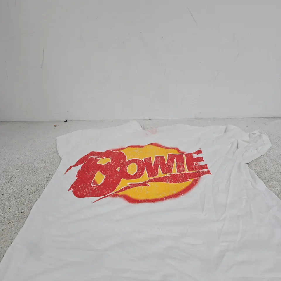 DAVID BOWIE WHITE T SHIRT MEDIUM
