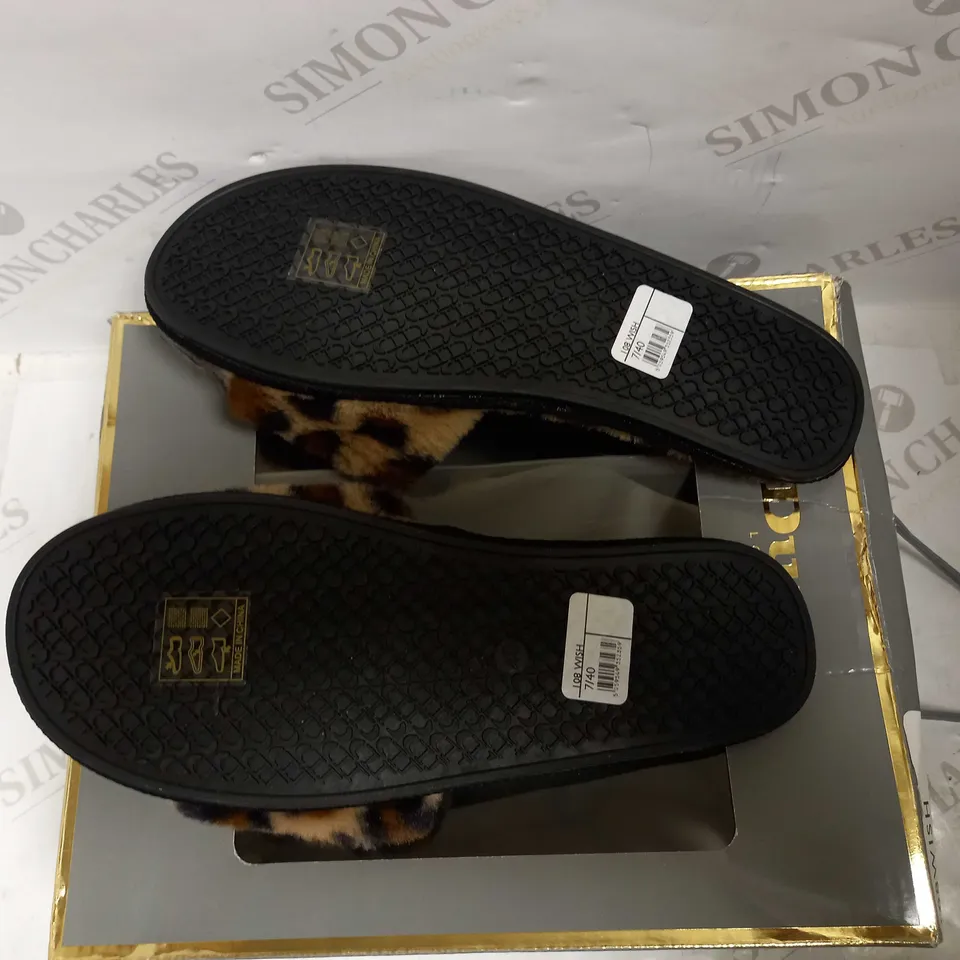 DUNE LONDON WISH SLIDE SLIPPER LEOPARD SIZE 7