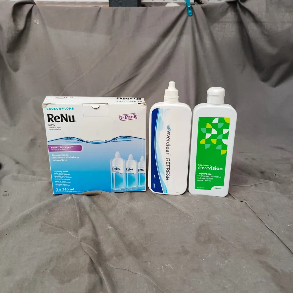 APPROXIMATELY 15 ASSORTED CONTACT LENS SOLUTION PRODUCTS - COLLECTION ONLY 