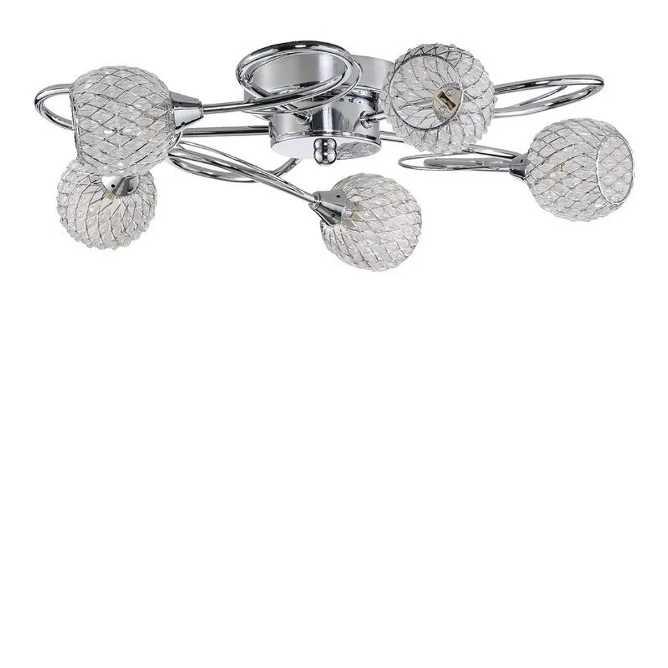BOXED TALBOT 5-LIGHT CHROME SEMI FLUSH MOUNT FIXTURE 