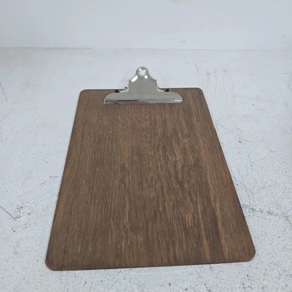 BOX OF APPROXIMATELY 10 ASSORTED HOUSEHOLD ITEMS INCLUDING TENA MEN AND WOODEN CLIP BOARD