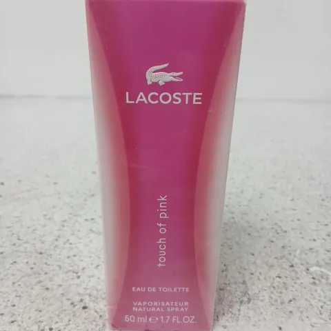 BOXED AND SEALED LACOSTE TOUCH OF PINK EAU DE TOILETTE 50ML