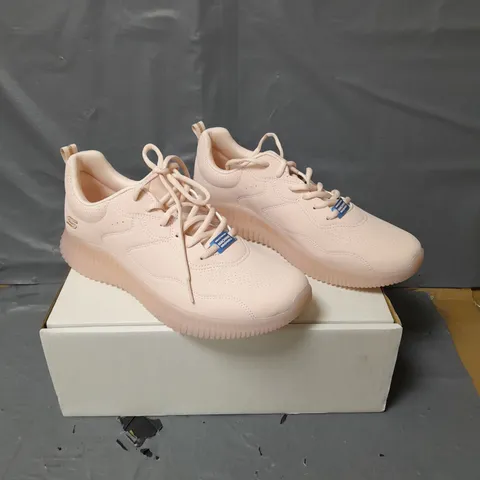 BOBS FROM SKECHERS GEO TRAINERS - LIGHT PINK - SIZE 8