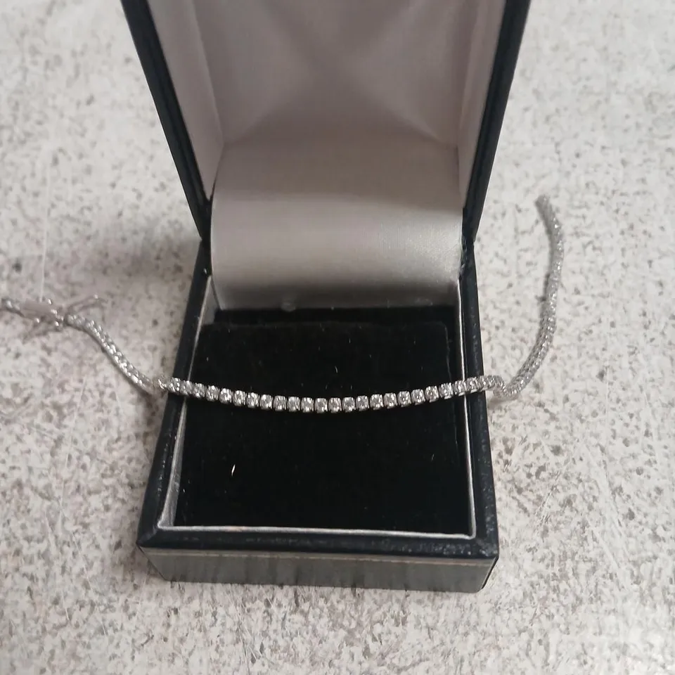 DIAMONIQUE 1.6CT TW TENNIS BRACELET STERLING SILVER 