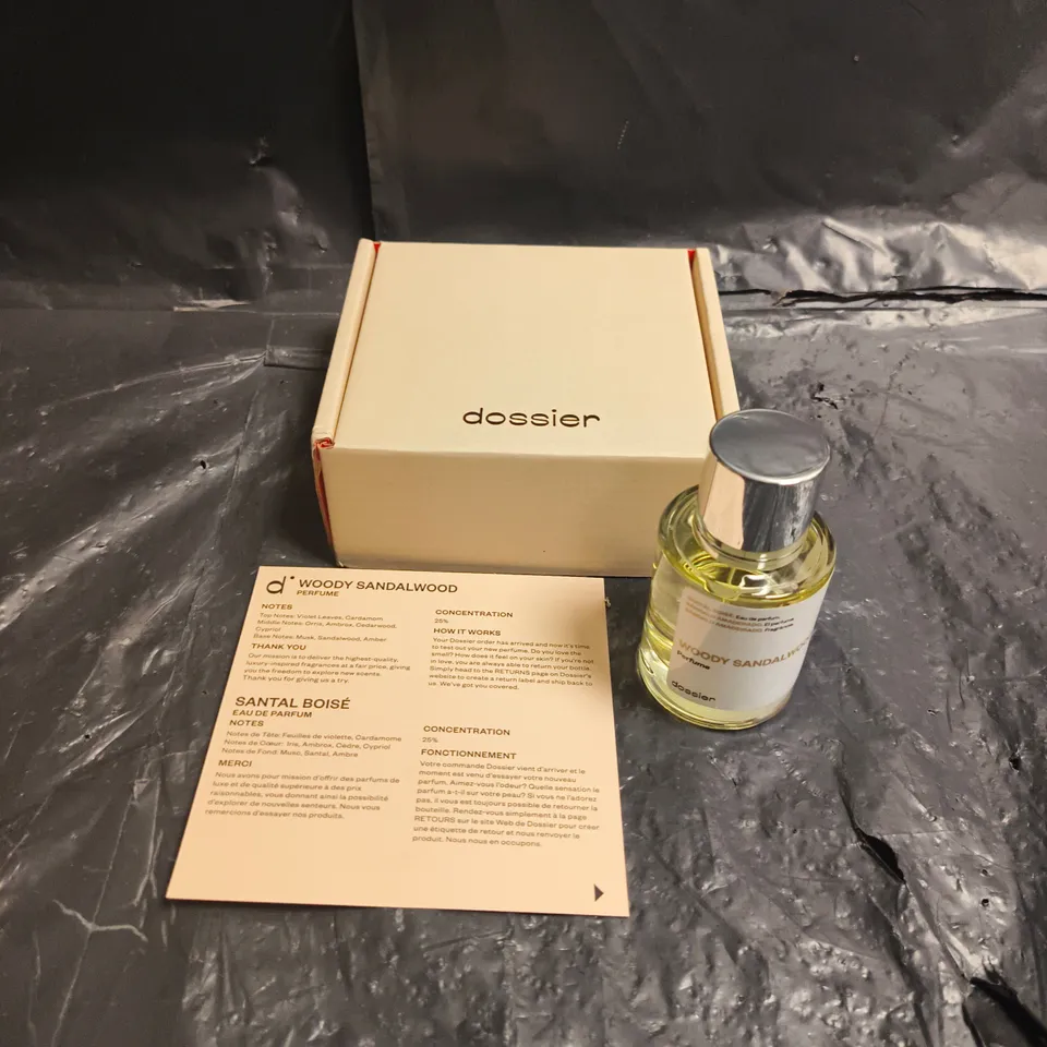 BOXED DOSSIER WOODY SANDALWOOD EAU DE PARFUM 50ML