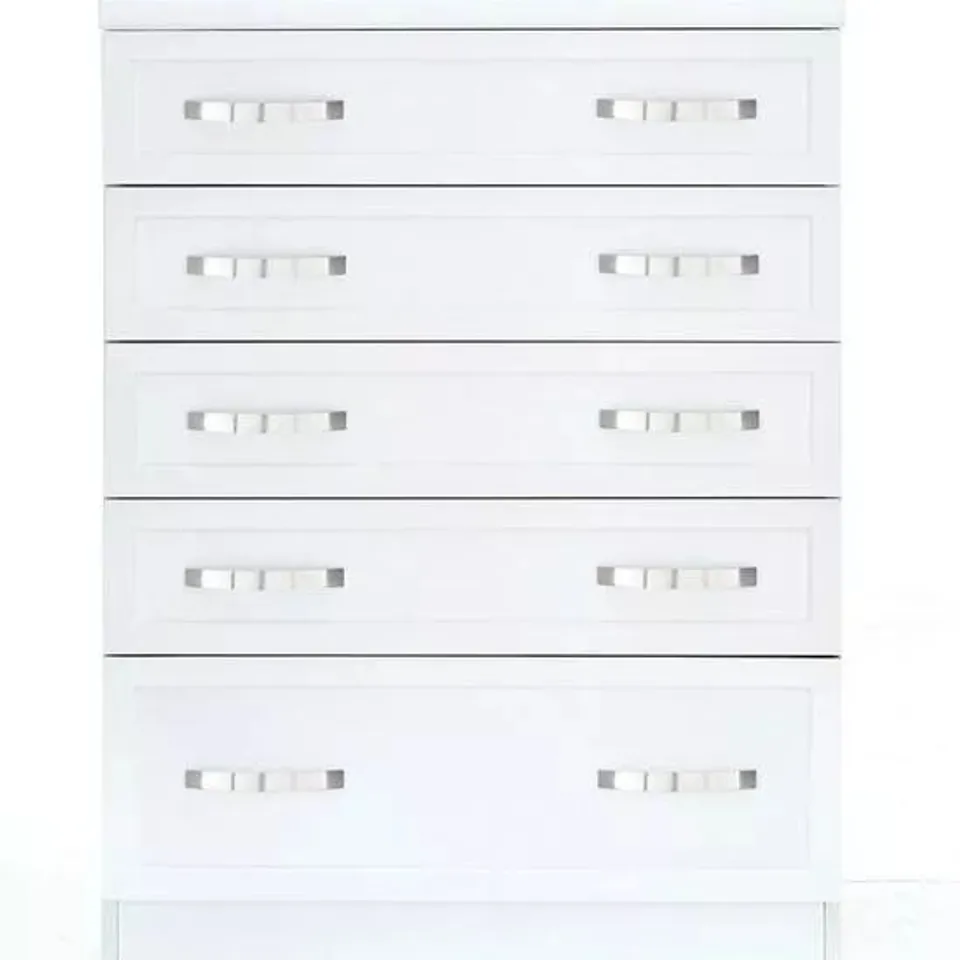 BOXED CAMBERLEY WHITE 5-DRAWER GRADUATED CHEST (1 BOX)