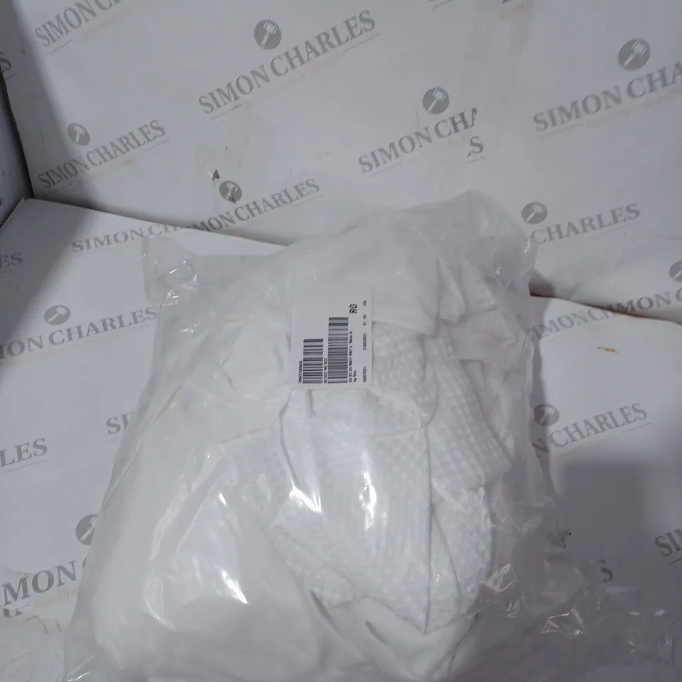 SUPERSOFT BY COZEE HOME WAFFLE KNIT 4 PIECE DUVET SET - WHITE - KING