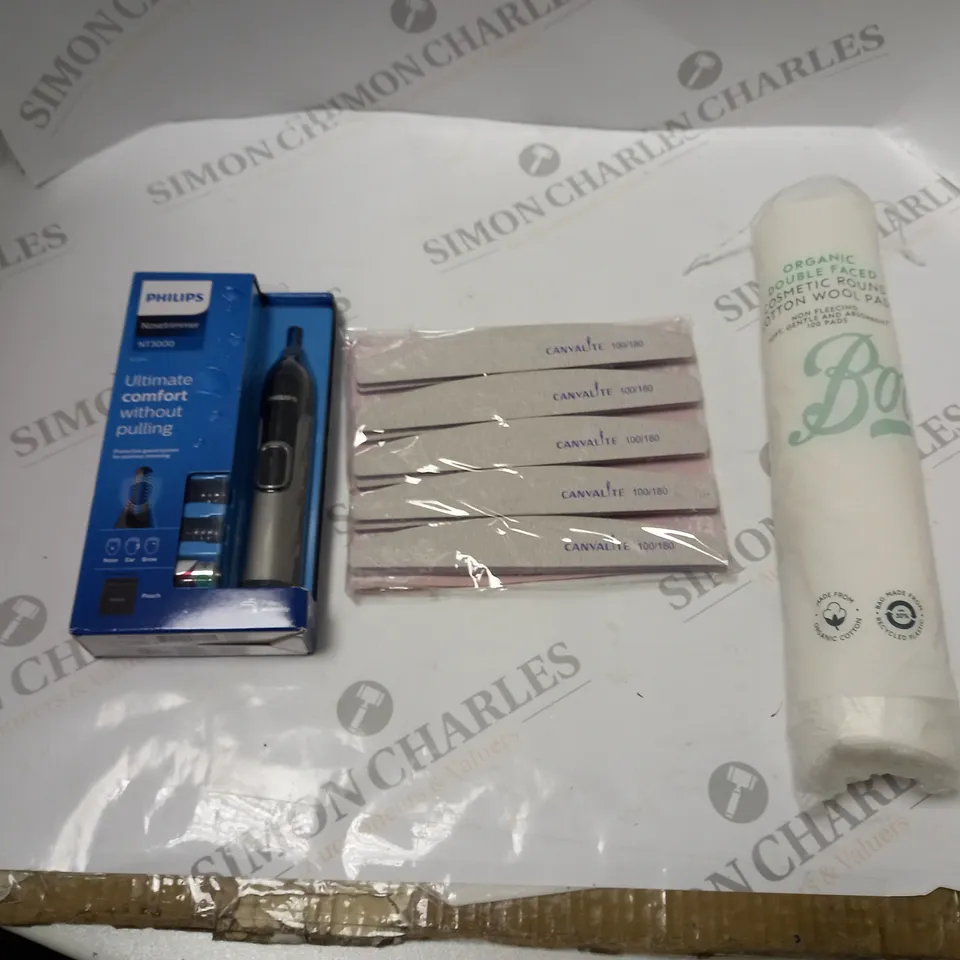 BOX OF APPROXIMATELY 10 COSMETIC PRODUCTS TO INCLUDE PHILIPS, CANVALITE, ETC