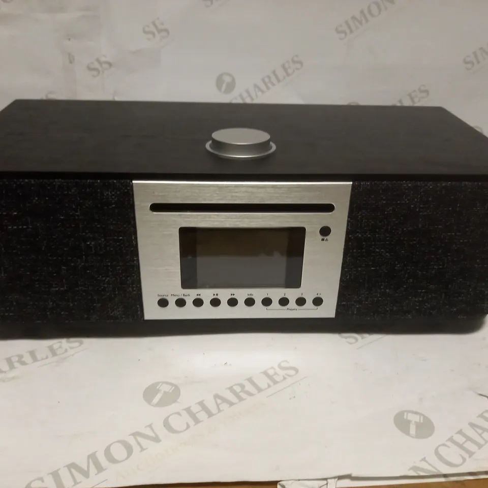 JOHN LEWIS TENOR HI-FI MUSIC SYSTEM WITH DAB/DAB+/FM/INTERNET RADIO WITH CD & WIRELESS CONNECTIVITY, BLACK ASH