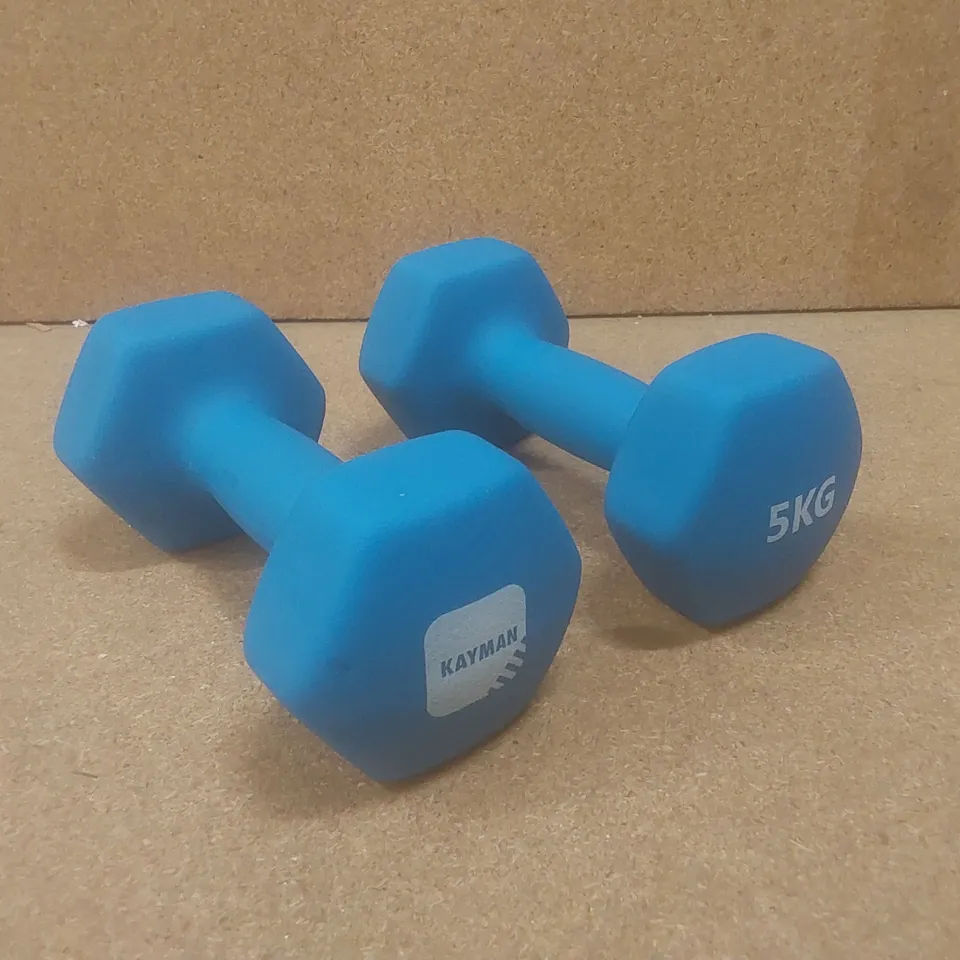 SET OF 2 KAYMAN 5KG DUMBELLS 