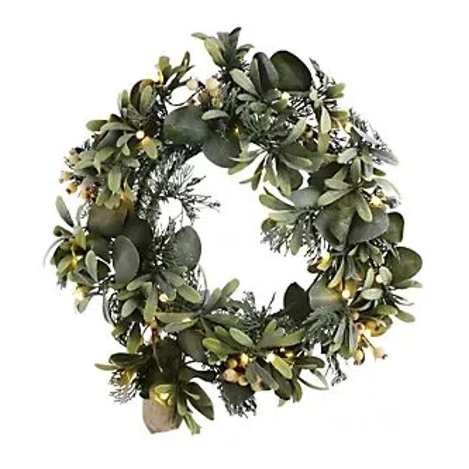 KELLY HOPPEN PRE LIT GREENERY CHRISTMAS DECORATION - COLLECTION ONLY