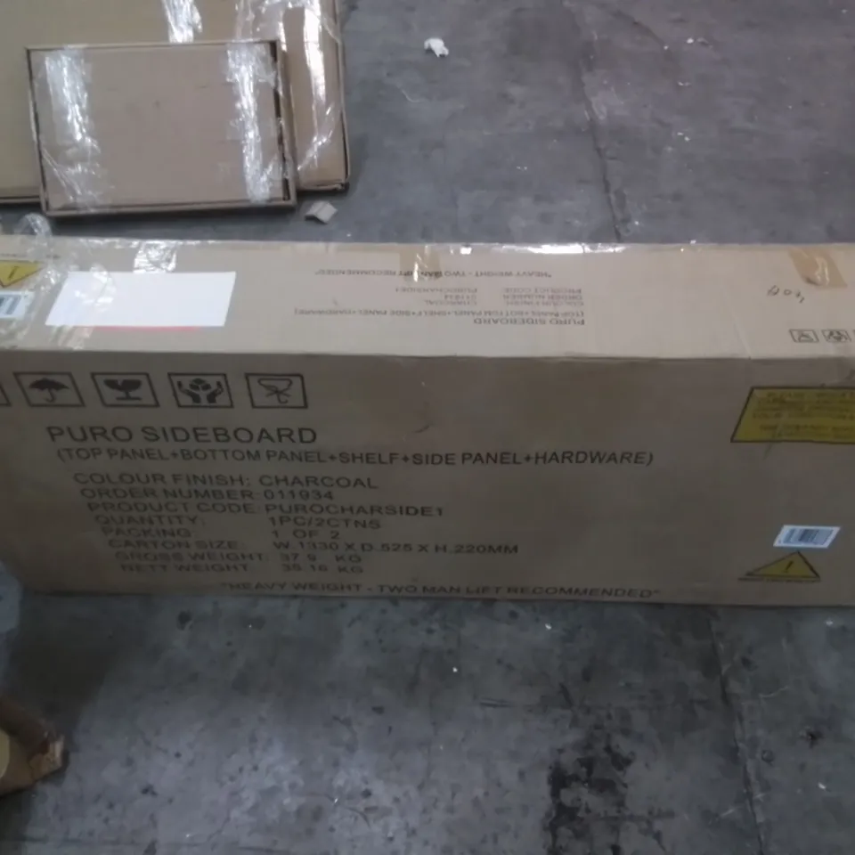 BOXED CHAYNE 120CM WIDE SIDEBOARD (INCOMPLETE, BOX 1 OF 2 ONLY)