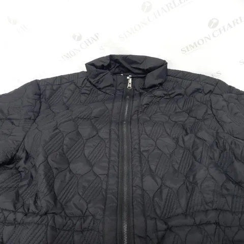 MARLA WYNNE QUILT TOGGLE COAT BLACK LARGE