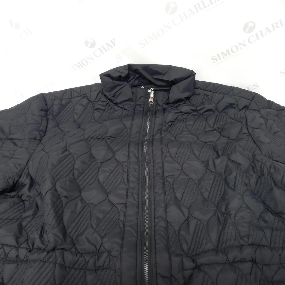 MARLA WYNNE QUILT TOGGLE COAT BLACK LARGE 