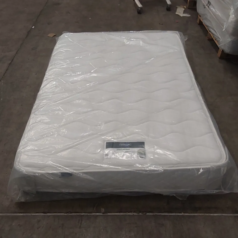 QUALITY BAGGED SILENTNIGHT 1000 POCKET 135CM DOUBLE MATTRESS