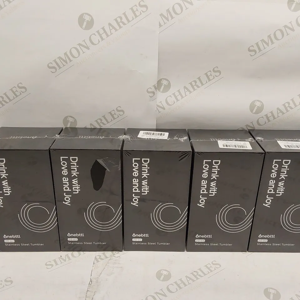 BOX OF APPROXIMATELY 5X BRAND NEW ONEBTTL 20OZ STAINLESS STEEL TUMBLER