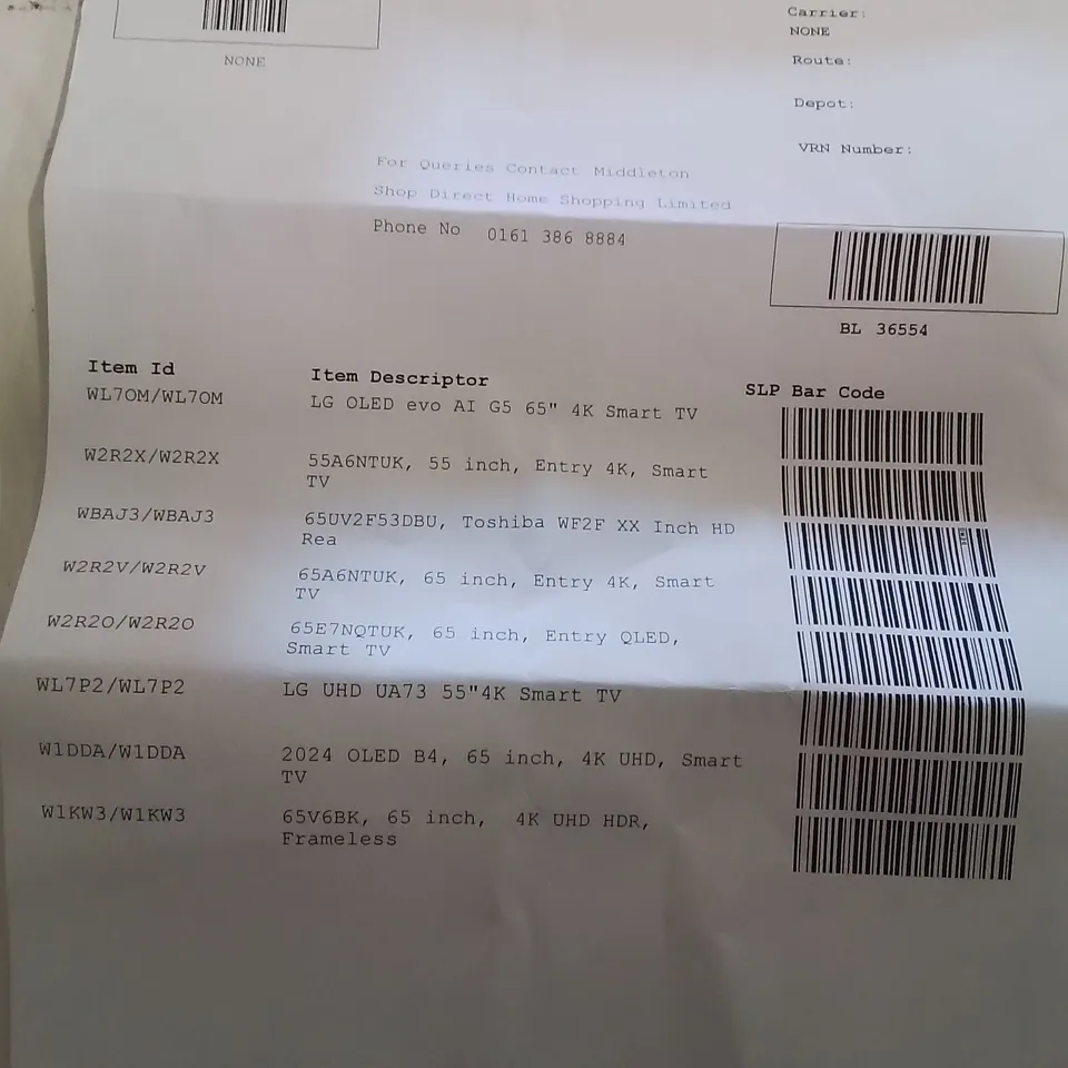 PALLET CONTAINING APPROXIMATELY 9 DAMAGED TVS