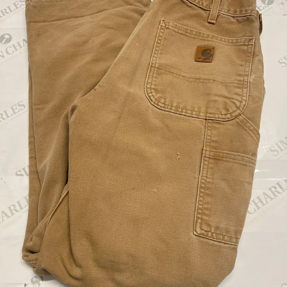 CARHARTT WIDE LEG TROUSERS IN SAND SIZE 32/32