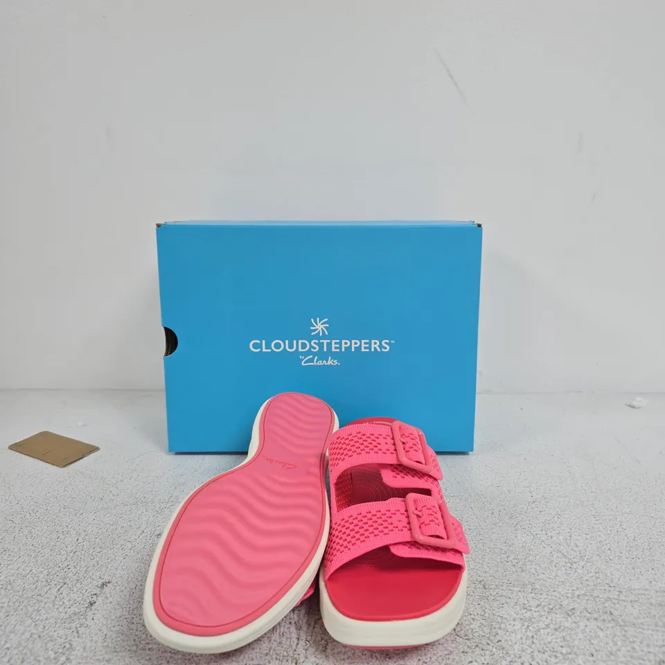 CLOUDSTEPPERS BY CLARKS DRIFT FAYE PINK SANDALS, UK 6
