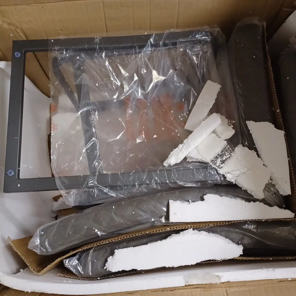 BOXED GRADE 1 PAIR OF OHIO FAUX LEATHER DINING CHAIRS GREY