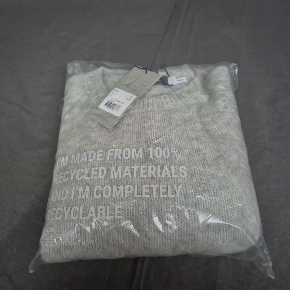 SEALED MINT VELVET GREY CREW NECK JUMPER - SMALL