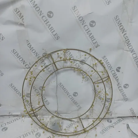 SARA DAVIES PRE-LIT BEADED WREATH 