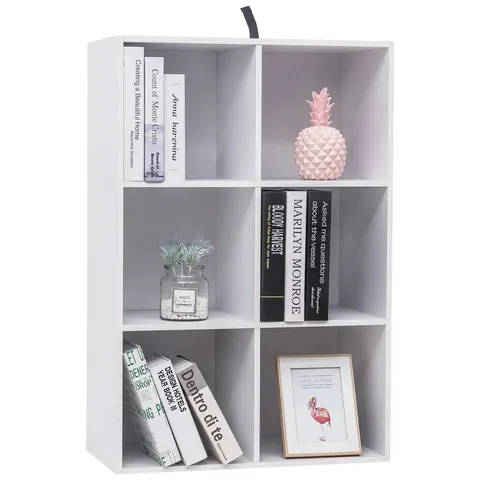 BOXED HASSI ENGINEERED WOOD CUBE BOOKCASE - WHITE (1 BOX)