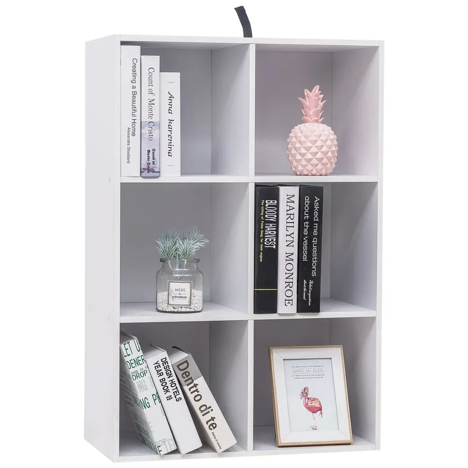 BOXED HASSI ENGINEERED WOOD CUBE BOOKCASE - WHITE (1 BOX)