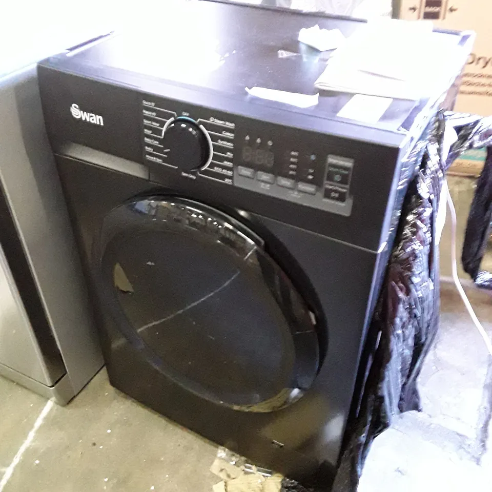 SWAN SW75130B 9KG LOAD, 1400 SPIN FREESTANDING WASHING MACHINE - BLACK