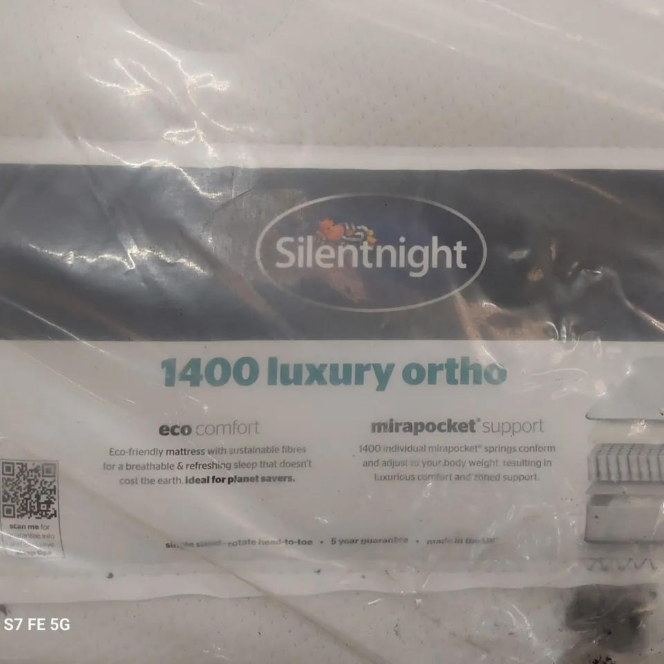 QUALITY BAGGED 4'6" DOUBLE SILENTNIGHT 1400 LUXURY ORTHO MATTRESS 