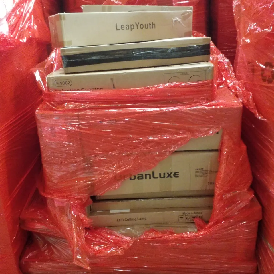 PALLET CONTAINING ASSORTED PRODUCTS INCLUDING INDUCTION COOKTOP, LED CEILING LAMP & CHAIR MAT