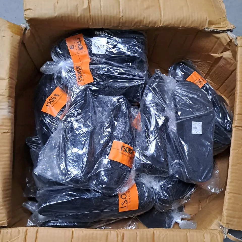 BOXED LOT OF APPROX. 11 PAIRS OF LILLEY BLACK PATENT GIRLS SCHOOL SHOES