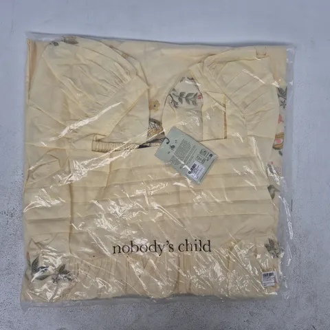 BAGGED NOBODY'S CHILD NOVA MIDI DRESS IN YELLOW SIZE UK 16