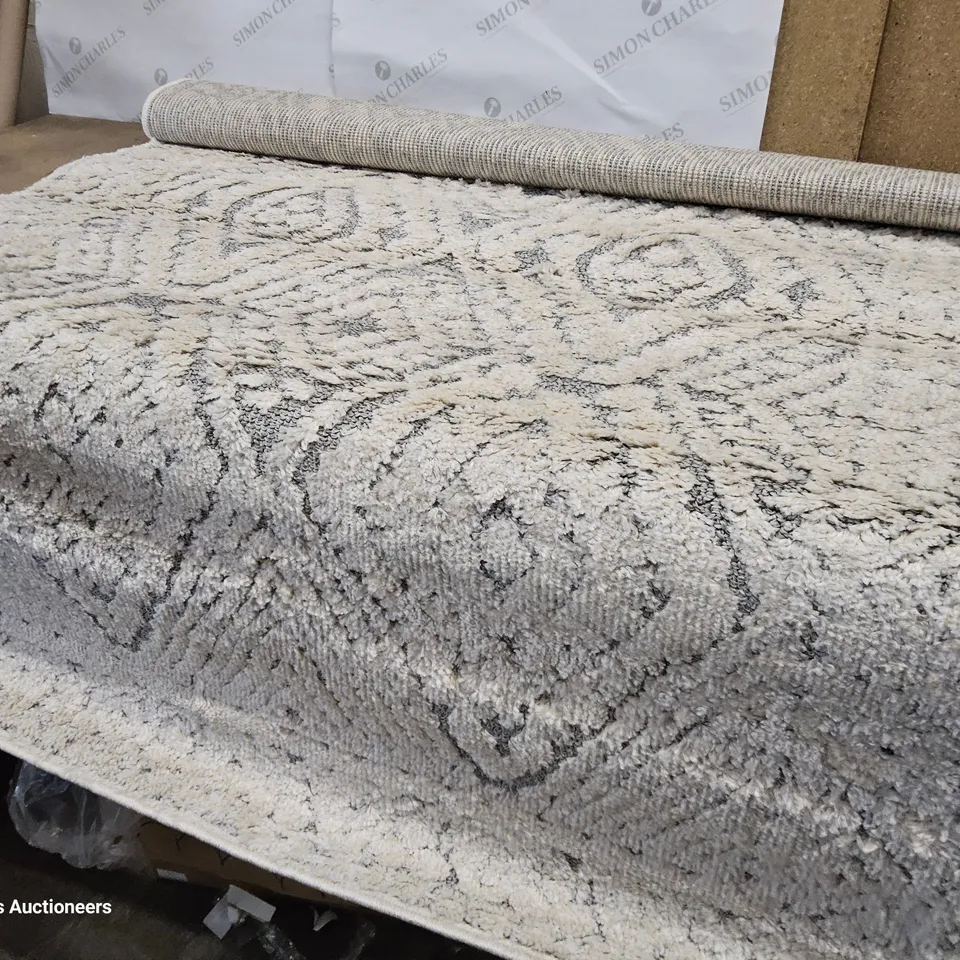 GREGORIO PERSIAN MACHINE WOVEN GREY RUG 120 × 170