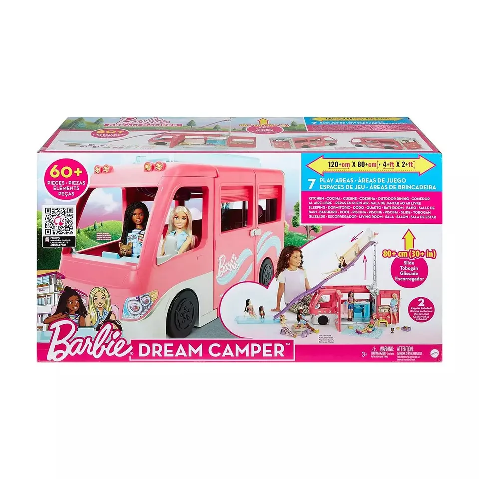 BOXED BARBIE DREAM CAMPER VEHICLE PLAYSET AND ACCESSORIES RRP £49.99