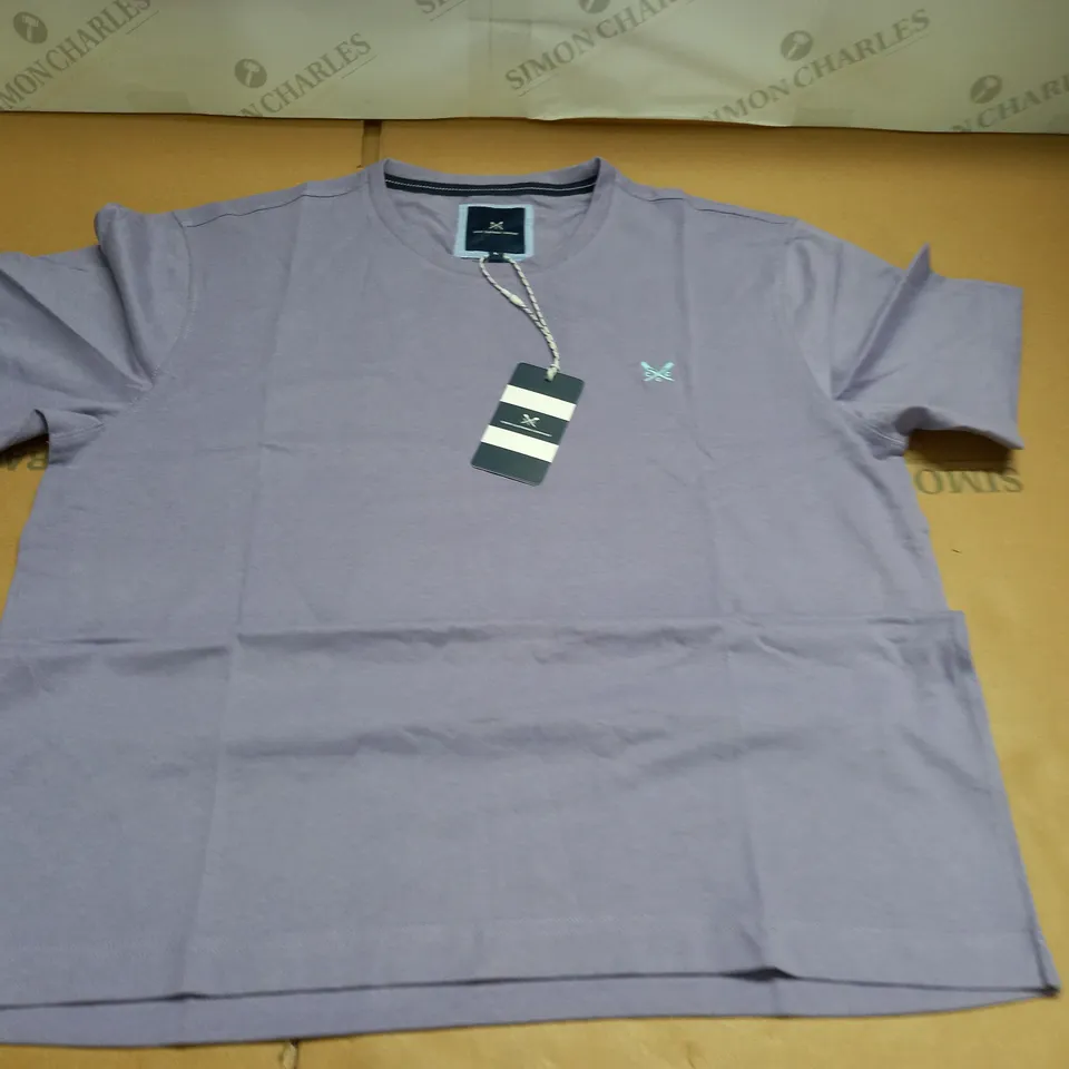 CREW CLOTHING LILAC CLASSIC TEE - L