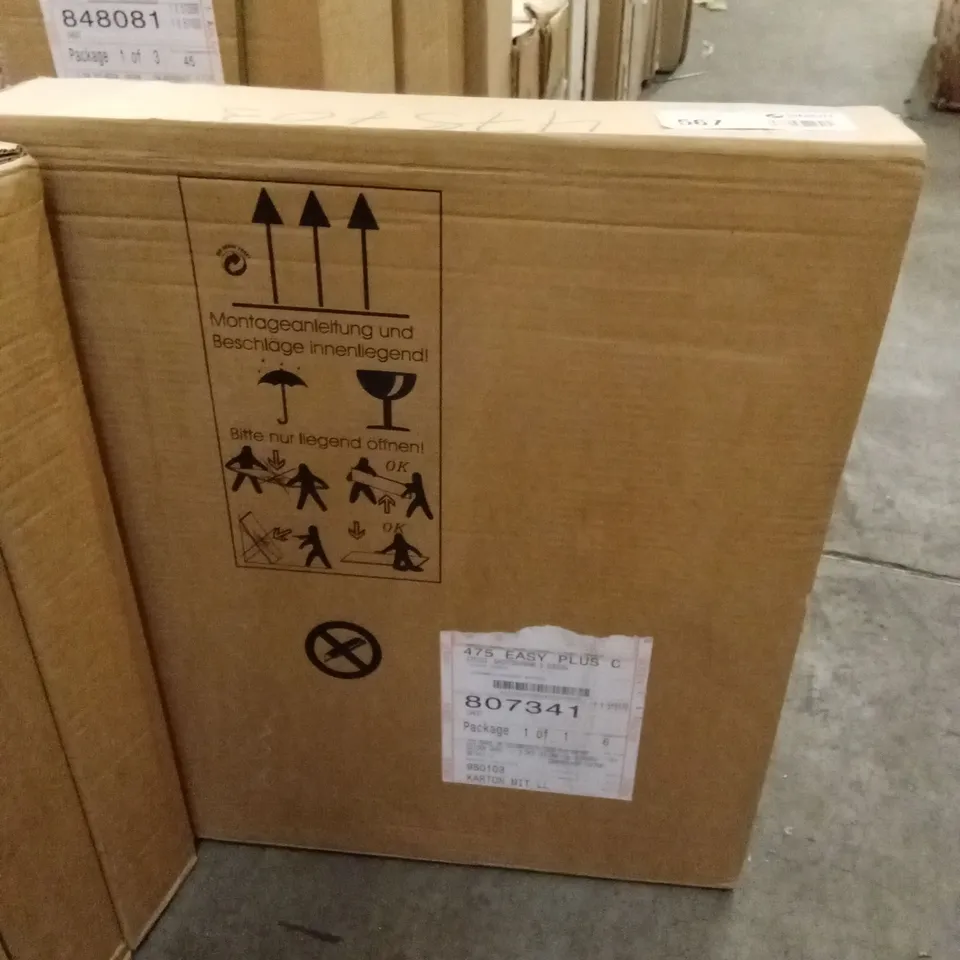 BRAND NEW BOXED STOCKHOLM 3 DRAWER BEDSIDE CABINET IN SILVER FIR AND GRAPHITE (1 BOX)