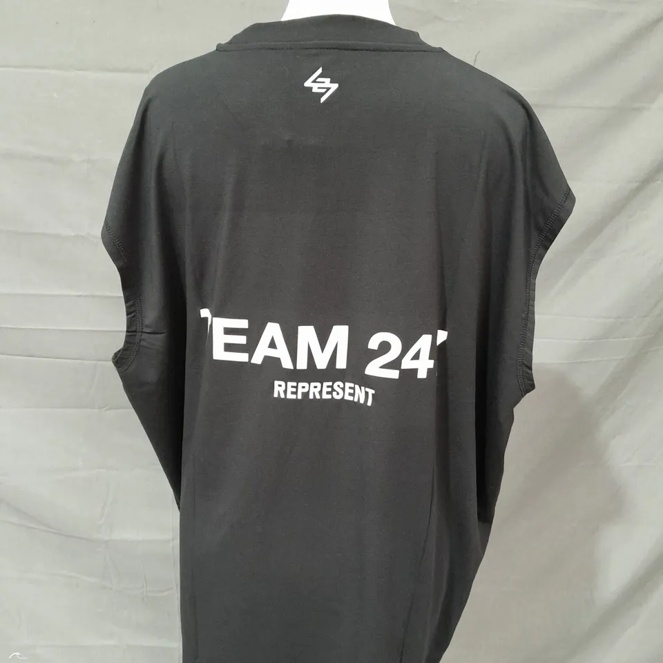 REPRSENT BLACK TEAM 247 OVERSIZED TANK TOP - XL