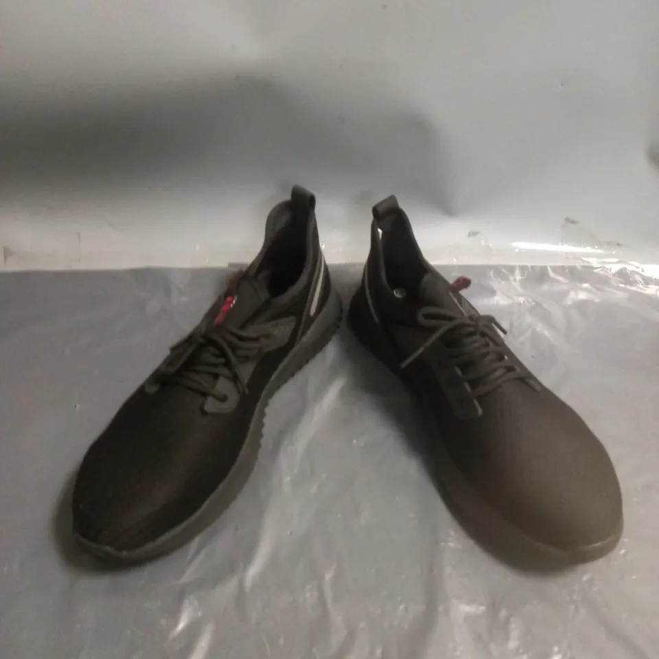 SROTER MENS SAFETY WORK SHOES STEEL TOE CAP BLACK SIZE 7