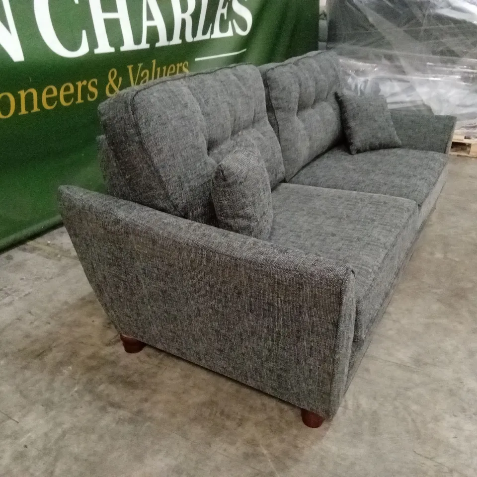 HALSTOW 3 SEATER FABRIC SOFA - CHARCOAL RRP £899