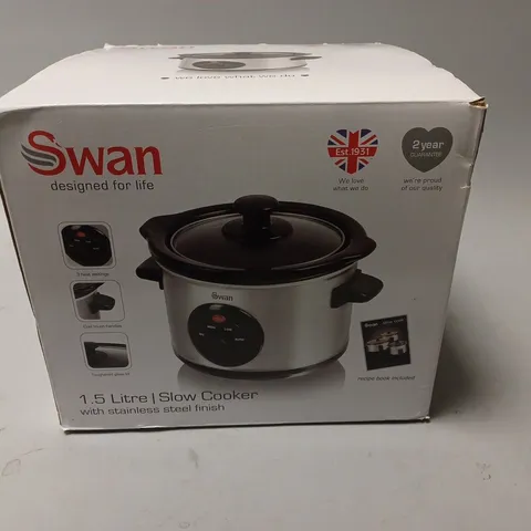 BOXED SWAN 1.5L SLOW COOKER