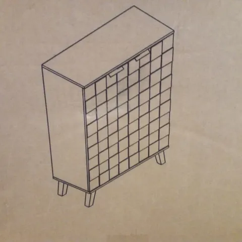 BOXED WALNUT SHOE CABINET (2 BOXES)