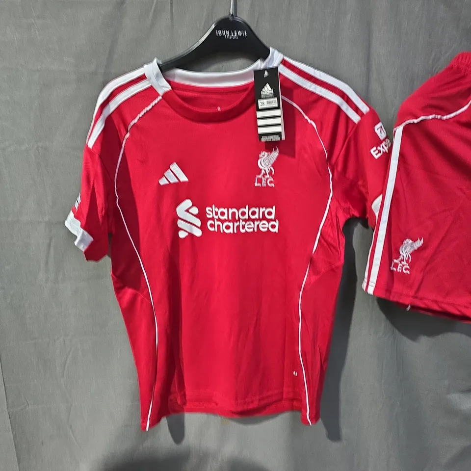 LIVERPOOL FC HOME SHIRT+SHORTS+SOCKS – MOHAMED SALAH 11, ADIDAS, UK S (EU 40-42), OFFICIAL LICENSED PRODUCT