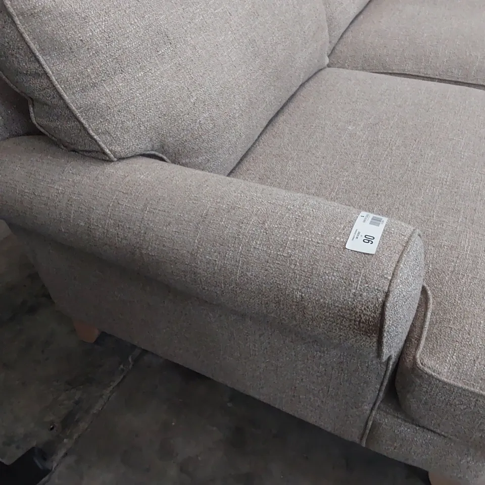 QUALITY BRITISH DESIGNER LOUNGE Co. FOUR SEATER SOFA BEIGE FABRIC