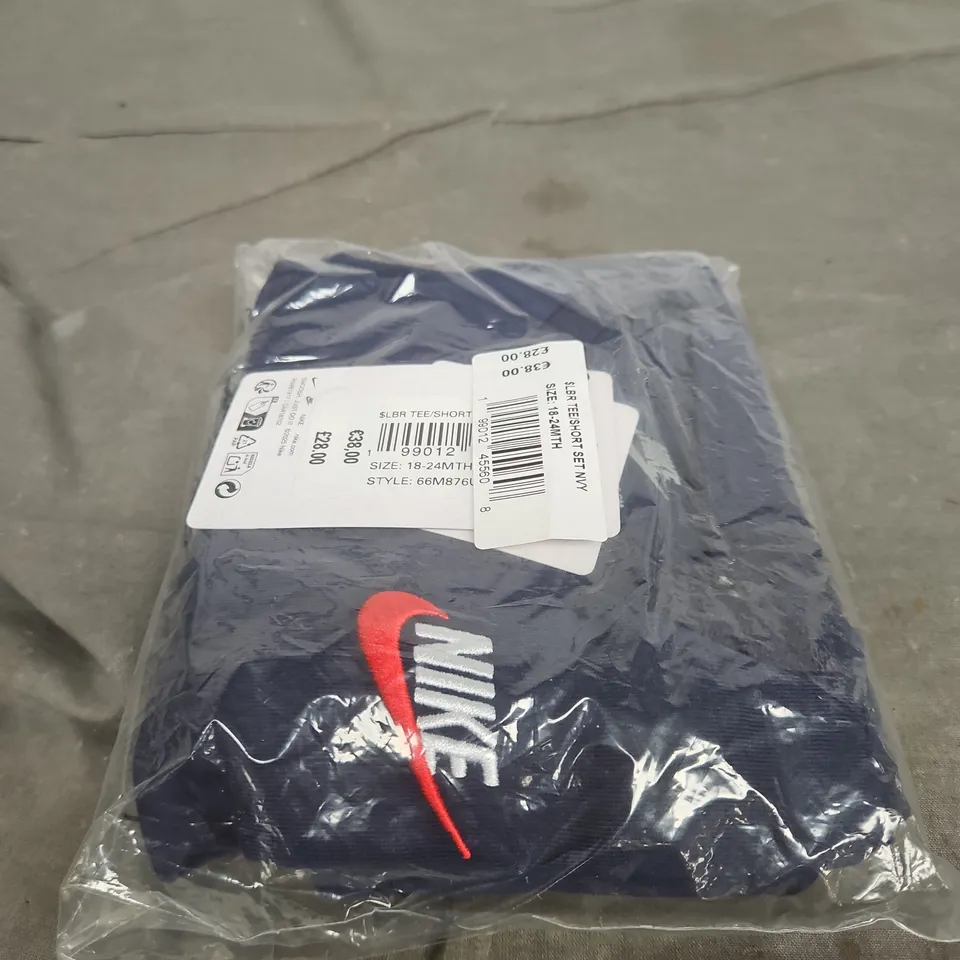 NIKE NAVY TEE & SHORT SET – BABY/TODDLER, 18-24 MONTHS