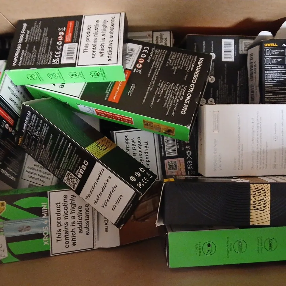 APPROXIAMTELY 15 ASSORTED VAPING PRODUCTS TO INCLUDE ASPIRE, VAPORESSO, ETC - COLLECTION ONLY
