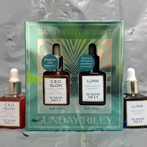 SUNDAY RILEY DAY + NIGHT BRIGHT C.E.O. GLOW FACE OIL & LUNA NIGHT OIL