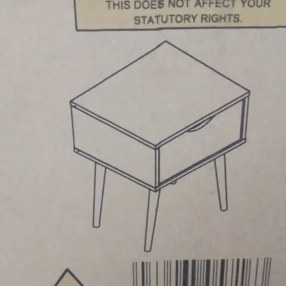 BRAND NEW SCANDI OAK END TABLE WITH DRAWER